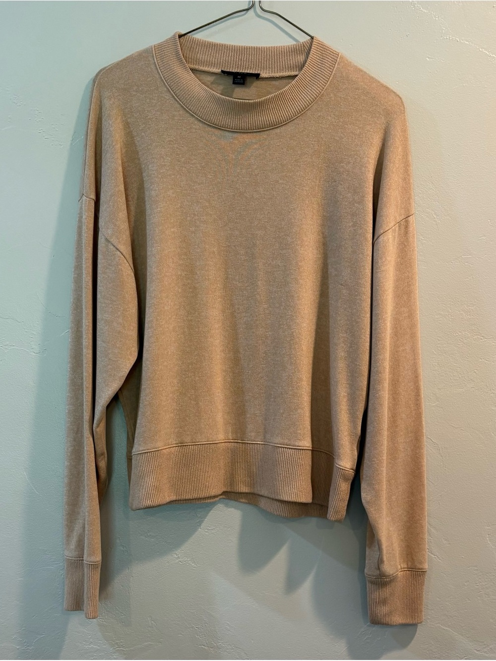 J. Crew Neutral Beige Lightweight Crewneck Sweater